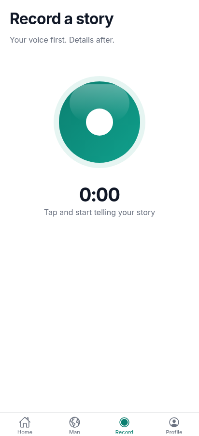 Hazinova app: Record